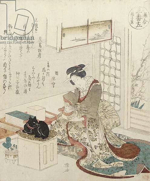 A Girl with Two Cats
