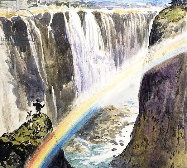 Dr Livingstone seeing the Victoria Falls