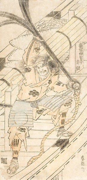 Shinozuka Iganokami Sadatsuna Holding a Ship’s Anchor
