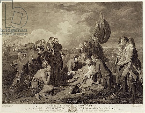 The Death of General Wolfe, engraved by William Woollett c.1776