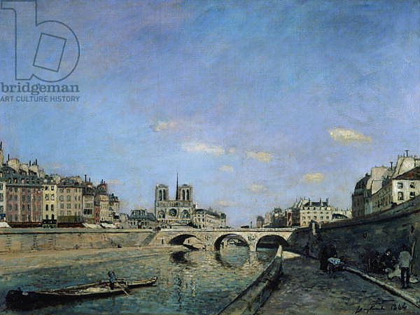 The Seine and Notre Dame in Paris, 1864
