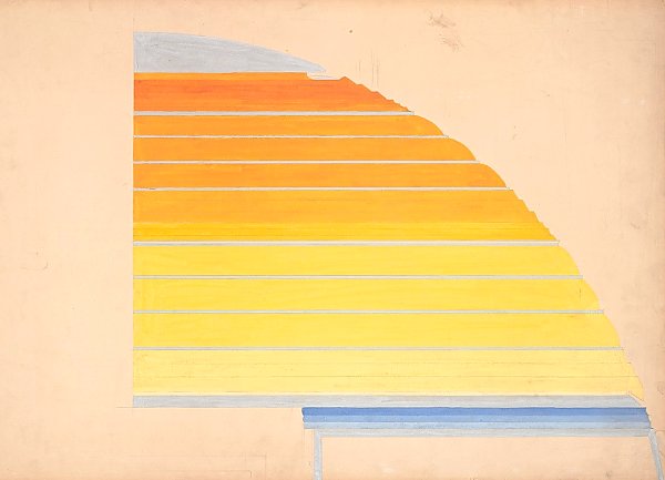 Design for Cincinnati Union Terminal.] [Study for the color treatment of the ceiling