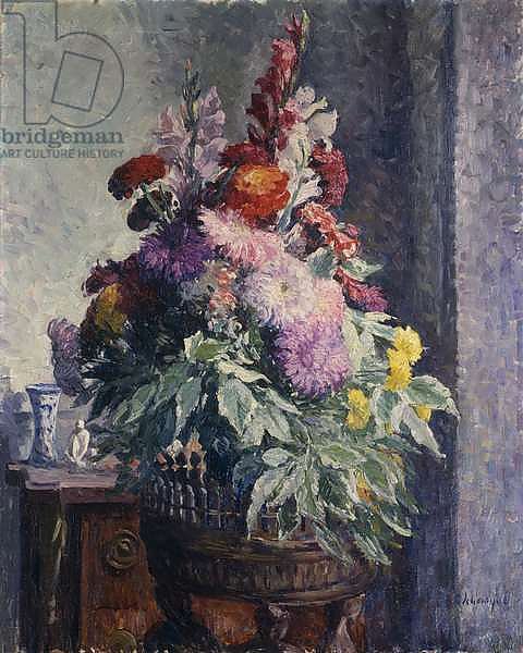 Interior with Bouquet of Flowers; Interieur au Bouquet de Fleurs,