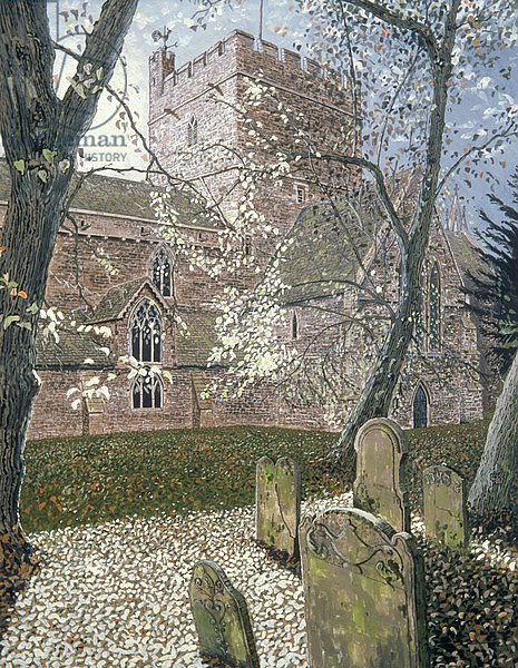 Brecon Cathedral, Autumn Day, 1992