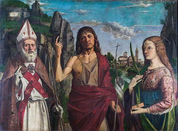 Святой Зено, Иоанн Креститель и женщина-мученик
