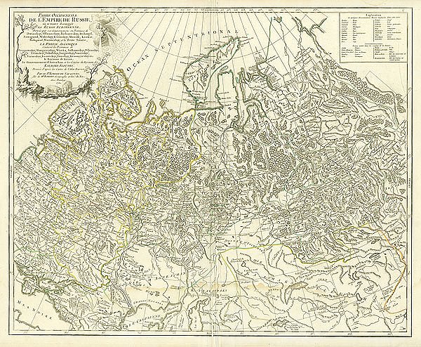 Карта Российской Империи, 1750 г. 1