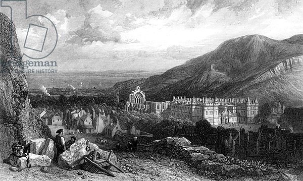Holyrood from the Calton-Hill, engraved by William Miller, 1842