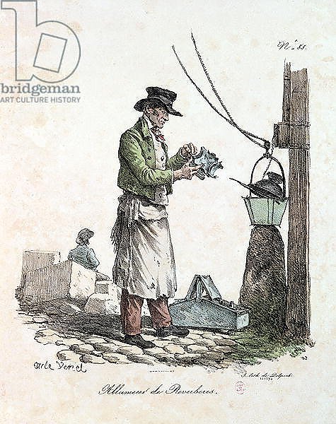 The Lamplighter, engraved by Francois Seraphin Delpech