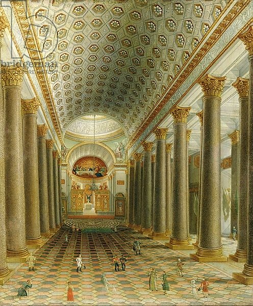Interior view of the Kazan Cathedral in St. Petersburg