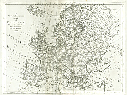 Постер Карта Европы, 1777 г.