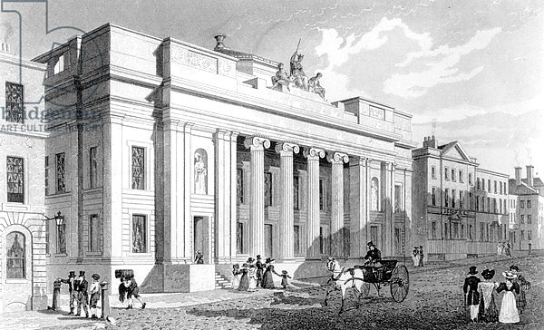 The Town Hall, Manchester, engraved by Richard Winkles, 1829