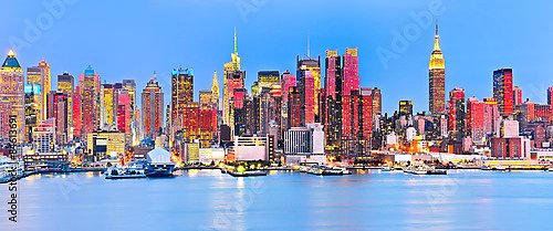 США, Нью-Йорк. Панорама делового города