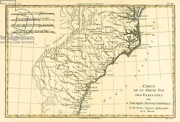 South-east Coast of America, 1780