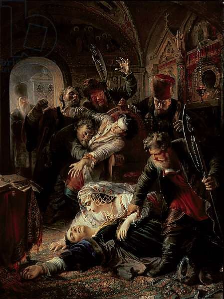 Hired Assassins Killing Tzar Boris Fyodorevich Godunov's Son, 1862 1