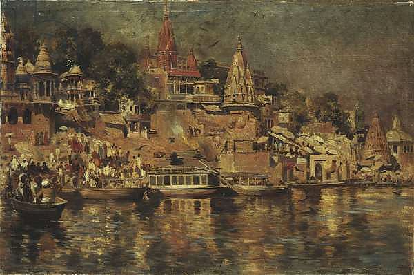View of the Ghats at Benares, 1873 1