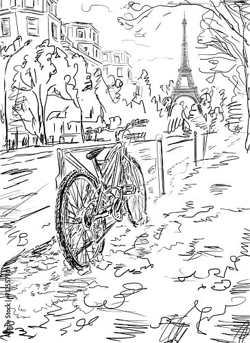 Париж в Ч/Б рисунках #34