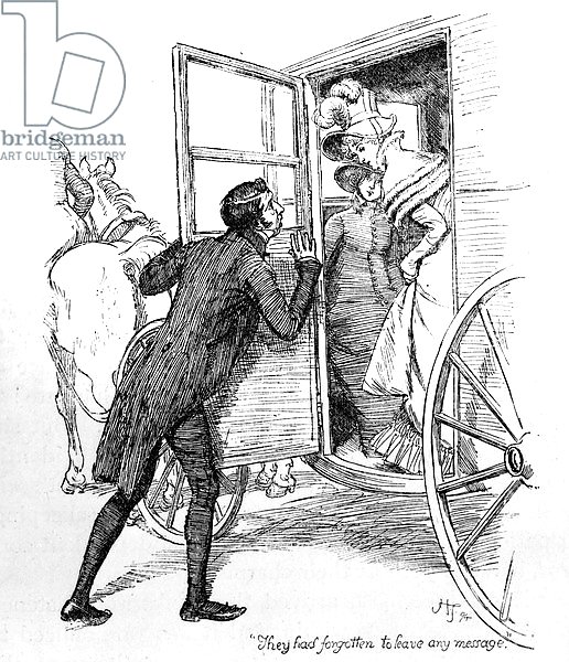 'They had forgotten to leave any message', illustration from 'Pride & Prejudice'