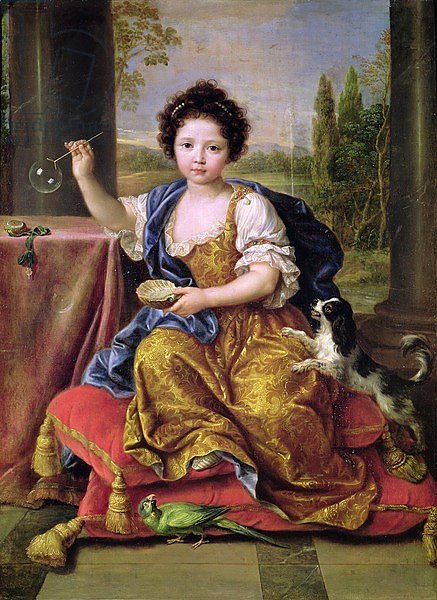 Marie-Anne de Bourbon Mademoiselle de Blois, Blowing Soap Bubbles