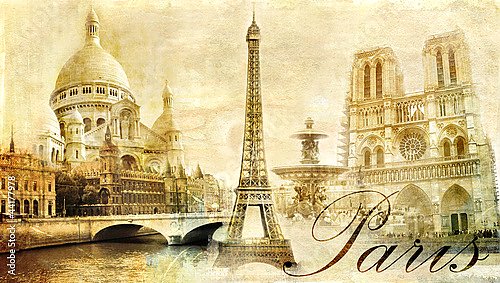 Прекрасный Париж - старинная открытка
