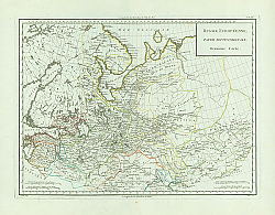 Постер Карта северной части европейской России, 1790-1797 г.
