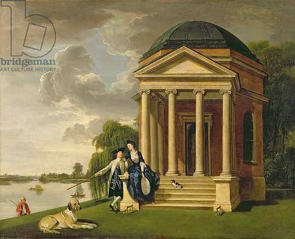 David Garrick and his Wife by his Temple to Shakespeare at Hampton, c.1762