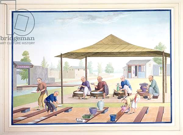 Workmen Applying the Glazes, c.1825