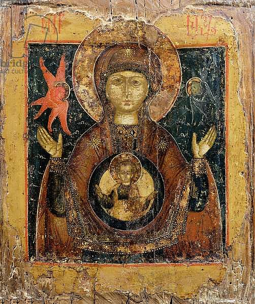 The Mother of God of the Sign, icon, late 17th century