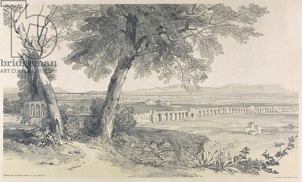 Campagna of Rome from Villa Mattei, from Views in Rome and its Environs, 1841,