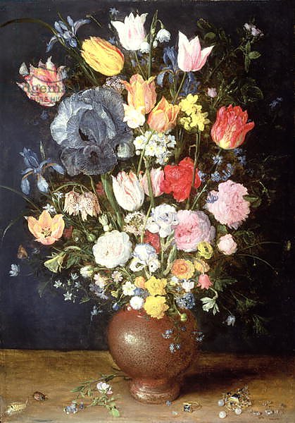 A Stoneware Vase of Flowers, c.1607-8