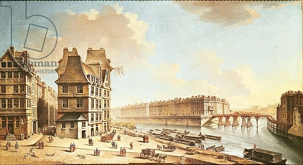 The Ile Saint-Louis from the Place de Greve, c.1757