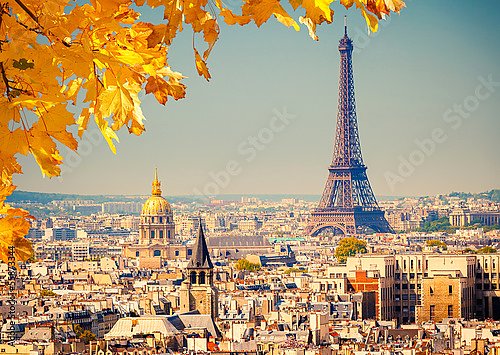 Франция. Париж. Эйфелева башня. Осень