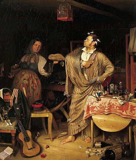 Постер Федотов Павел Свежий кавалер. Утро чиновника, получившего первый крестик. 1848