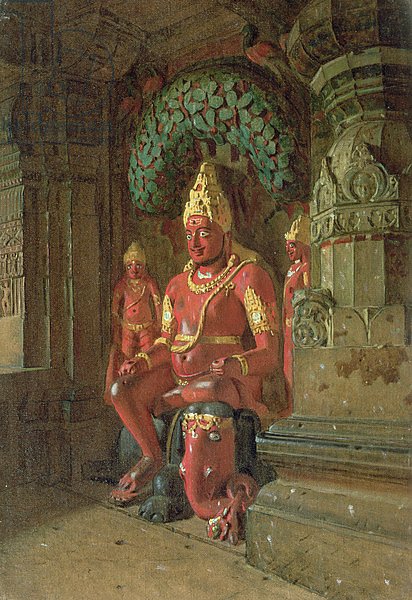 Vishnu Statue in the Indra Temple, 1874