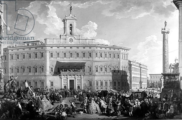 The Lottery in Piazza Montecitorio, by Paolo Panini, 18th Century