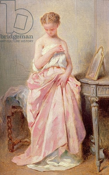 Girl in a pink dress
