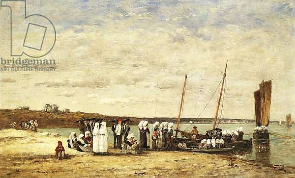 Fisherwomen disembarking from Plougastel, 1870