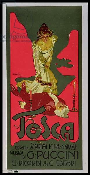 Tosca, poster advertising a performance, 1899