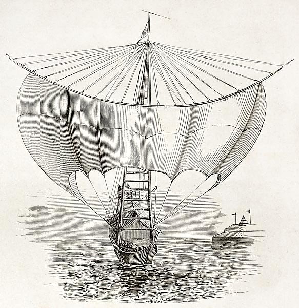 Burmese sailboat on Irrawaddy river. By unidentified author, published on Le Tour du Monde, Paris, 1