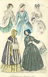 Постер Fashions for January 1847 3