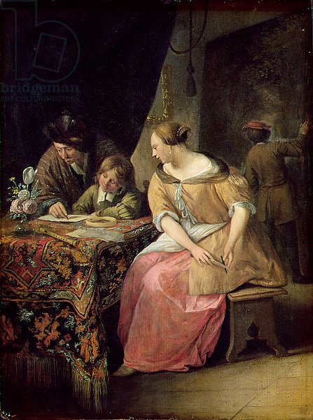 Interior with a Painter and his Family, c.1670