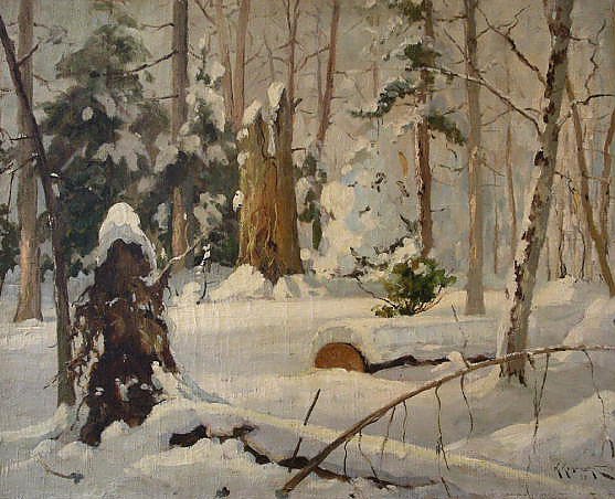 Зимний лес, 1899г