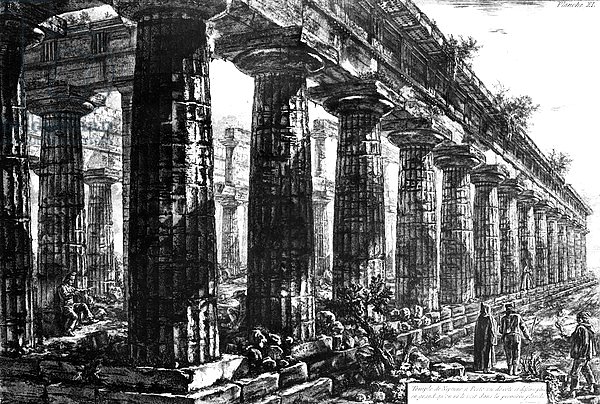 The Temple of Neptune at Paestum, etched by Francesco Piranesi, 1778