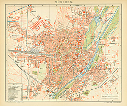 Постер Карта Мюнхена 1