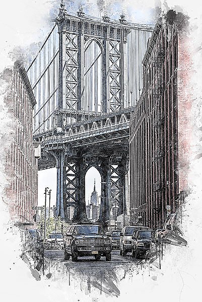 Манхэттенский мост и дорога