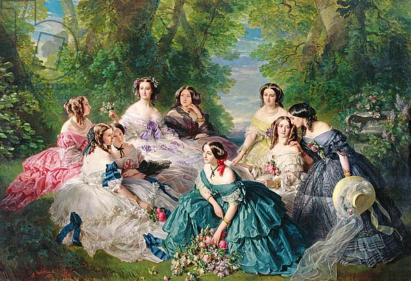 Empress Eugenie Surrounded by her Ladies-in-Waiting, 1855