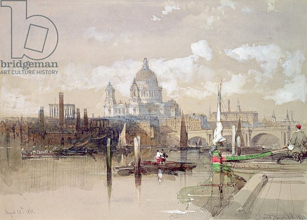 St. Pauls from the River, 1863