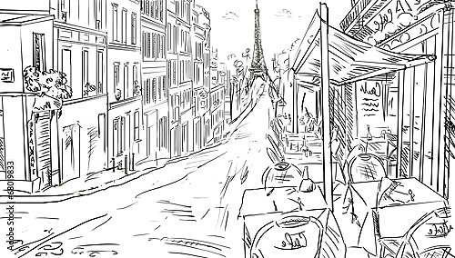 Париж в Ч/Б рисунках #2