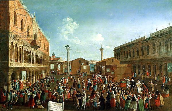 Charlatans in the Piazzetta San Marco, Venice