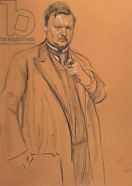 Portrait of the Composer Alekandr Konstantinovich Glazunov, 1906 1