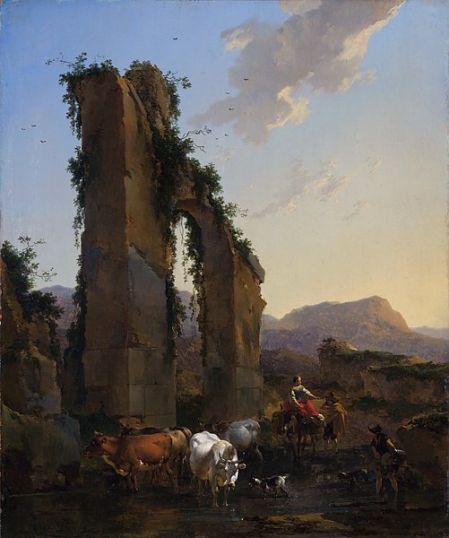 Крестьяне у разрушенного акведука